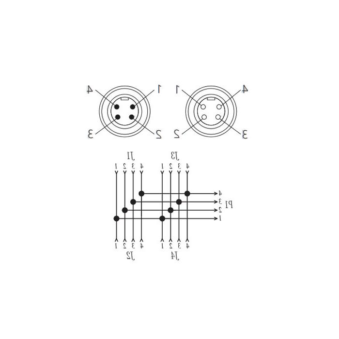 7/8”接口、4Pin、4端口、电源分线盒、270441